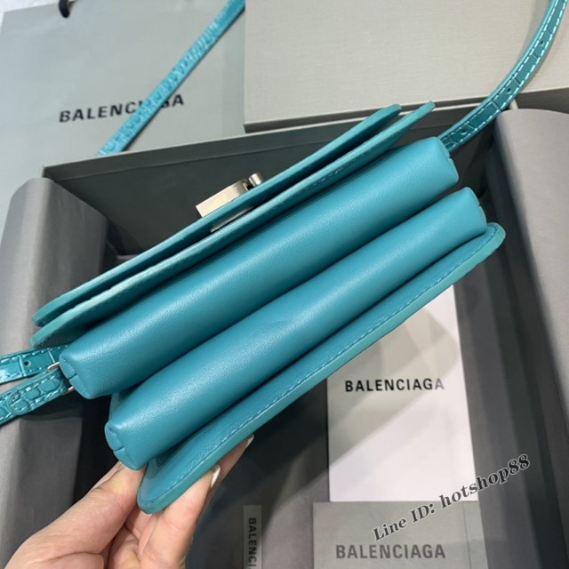 Balenciaga專櫃爆款肩背女包 巴黎世家最新鱷魚紋box單肩斜跨包 fyj1601